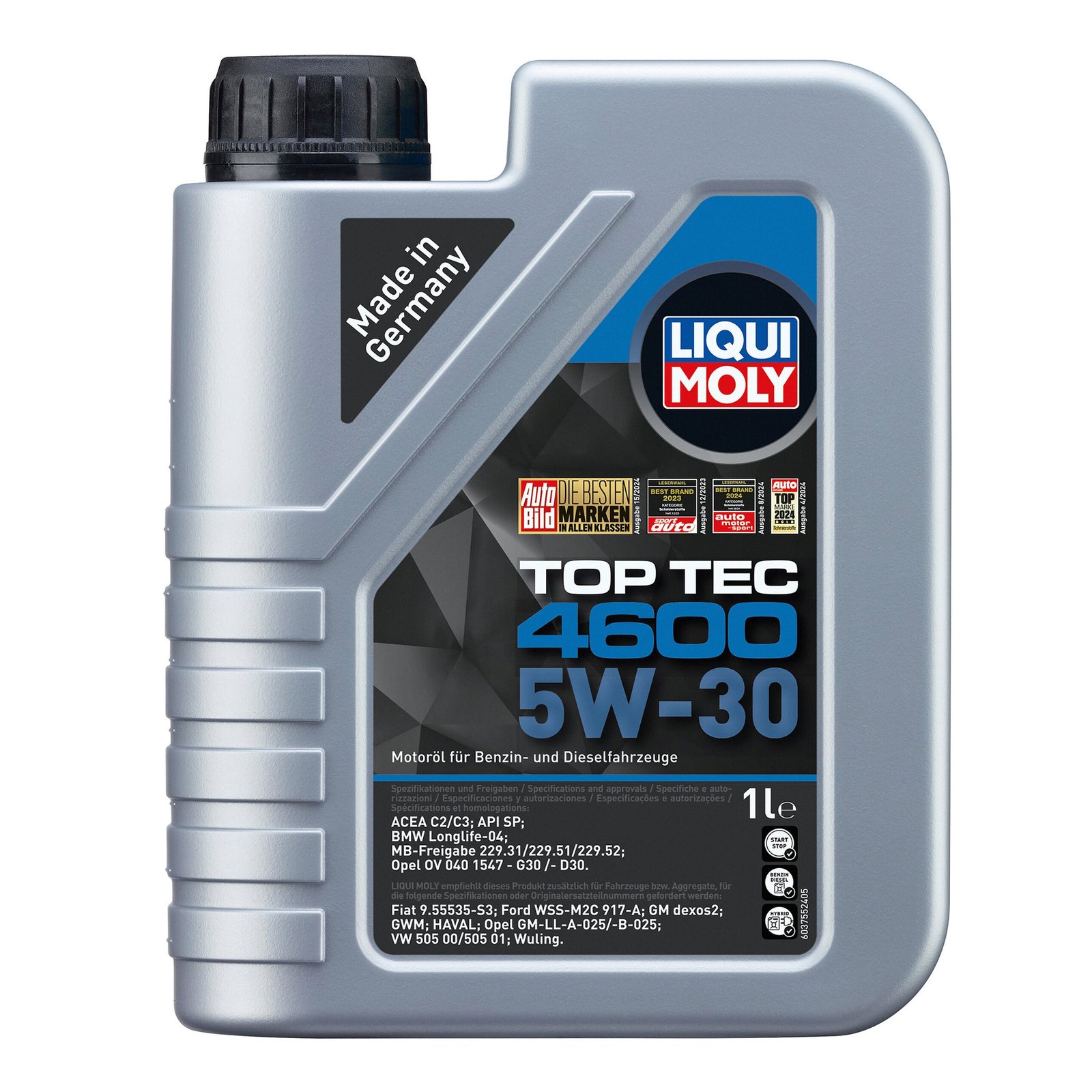Liqui Moly 2315 Top Tec 4600 5W-30 Engine Oil ACEA C2/C3 – 1 Litre