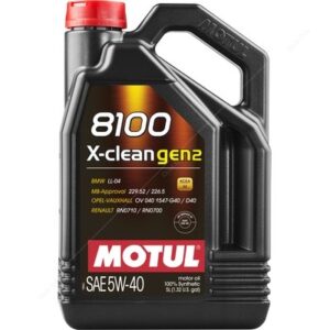 Motul 8100 X-Clean Gen2 5w-40 Fully Synthetic Car Engine Oil
